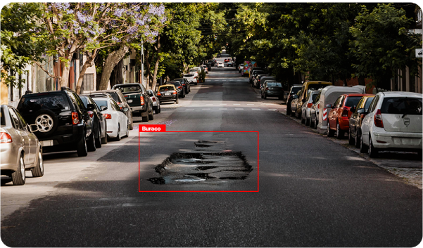 Buraco no asfalto